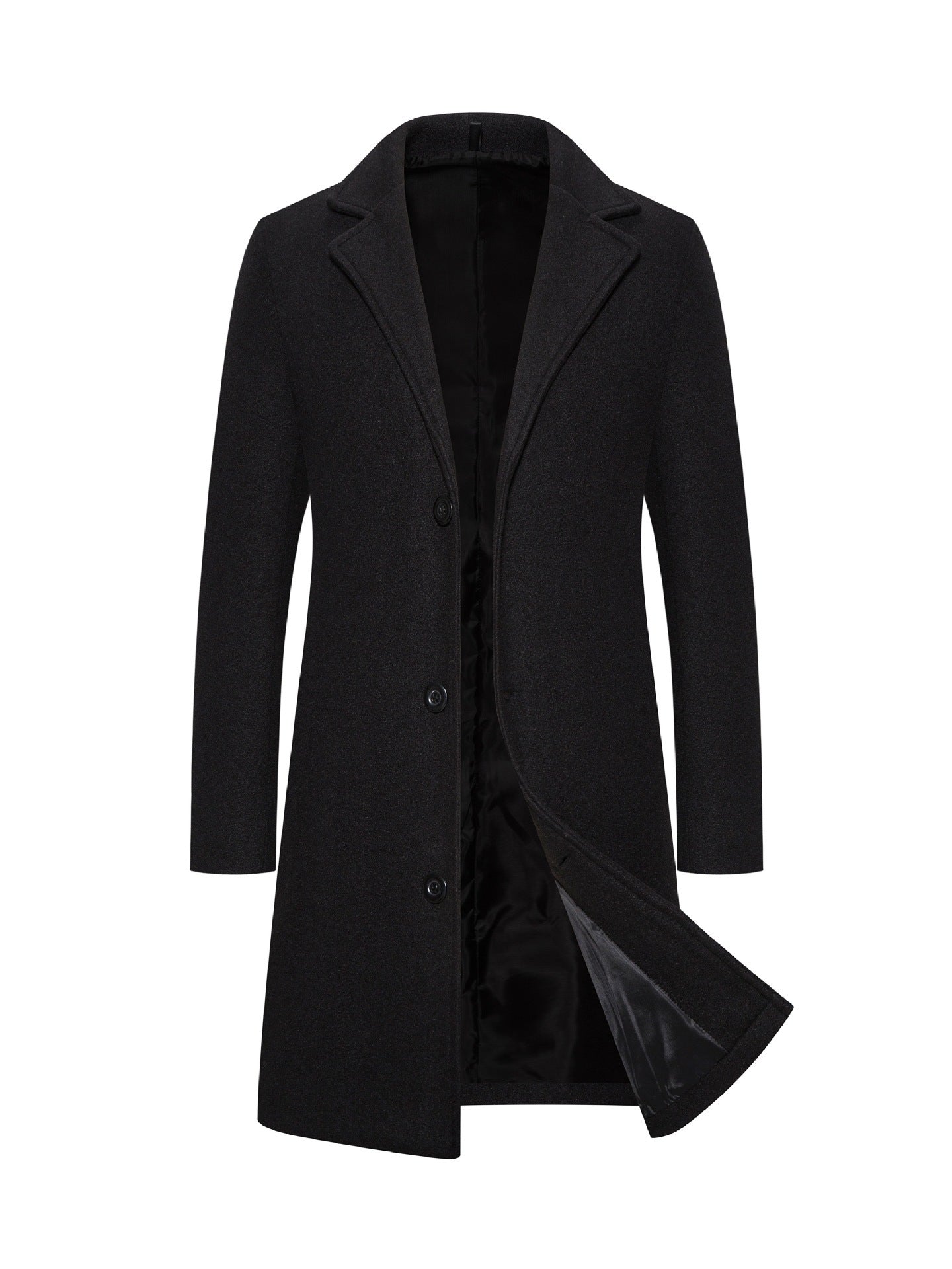 Men's Slim Medium Length Wool Trench Coat