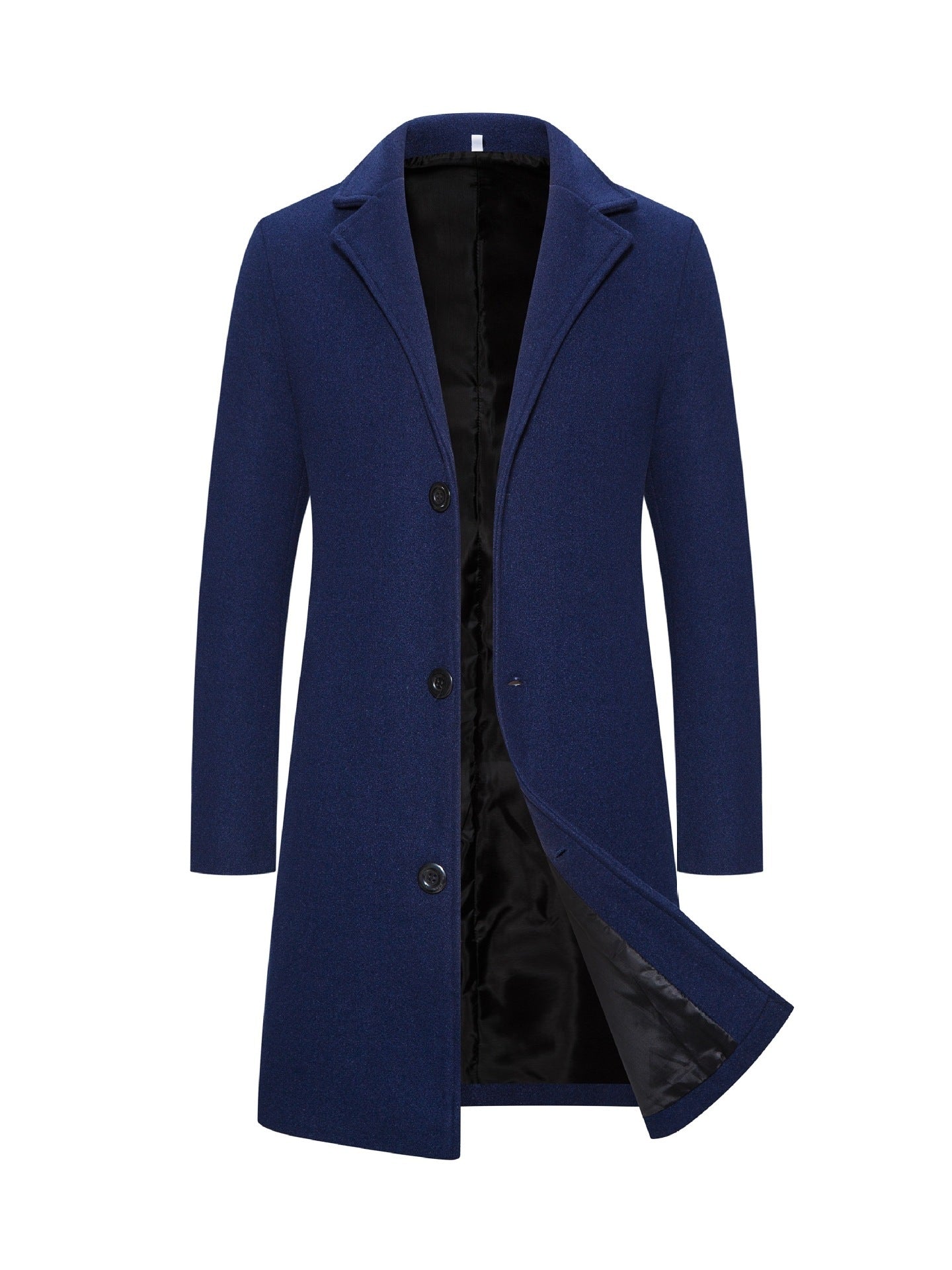 Men's Slim Medium Length Wool Trench Coat