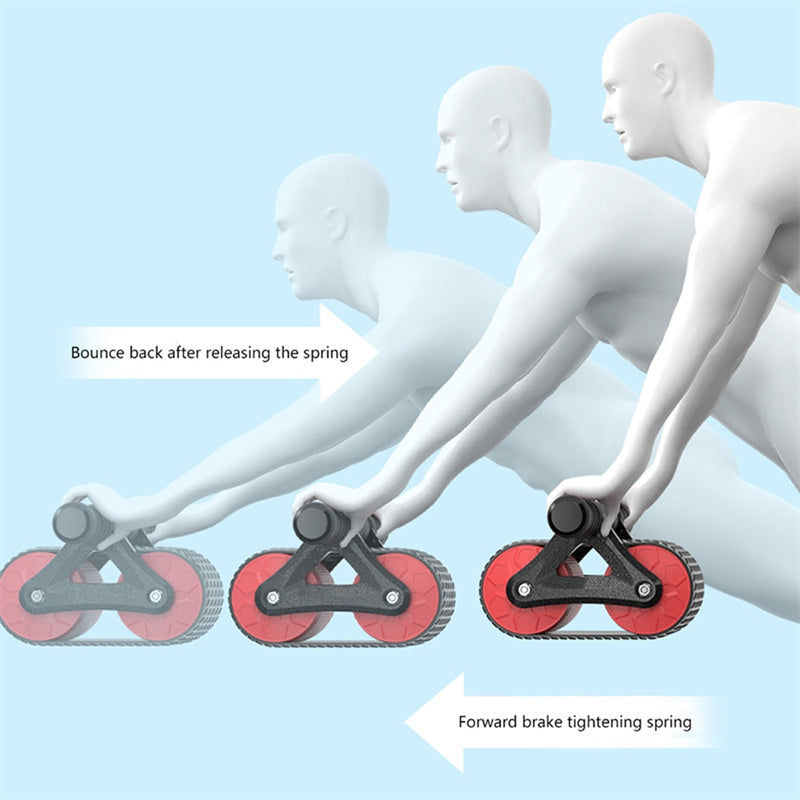 Double Wheel Abdominal Exerciser for Women and Men for Home Workout