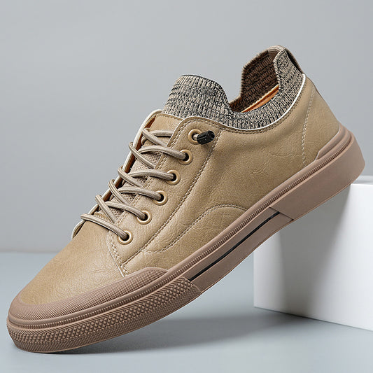 Men's Casual Leather Shoes with Soft Breathable Sole