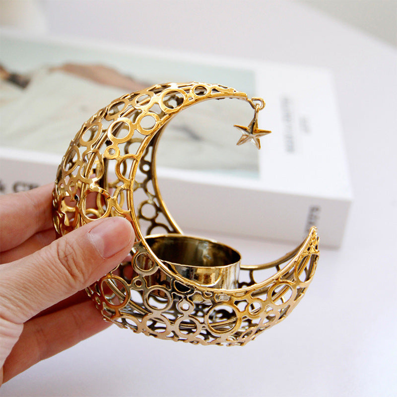 Crescent Moon Candle Holder, Modern Style